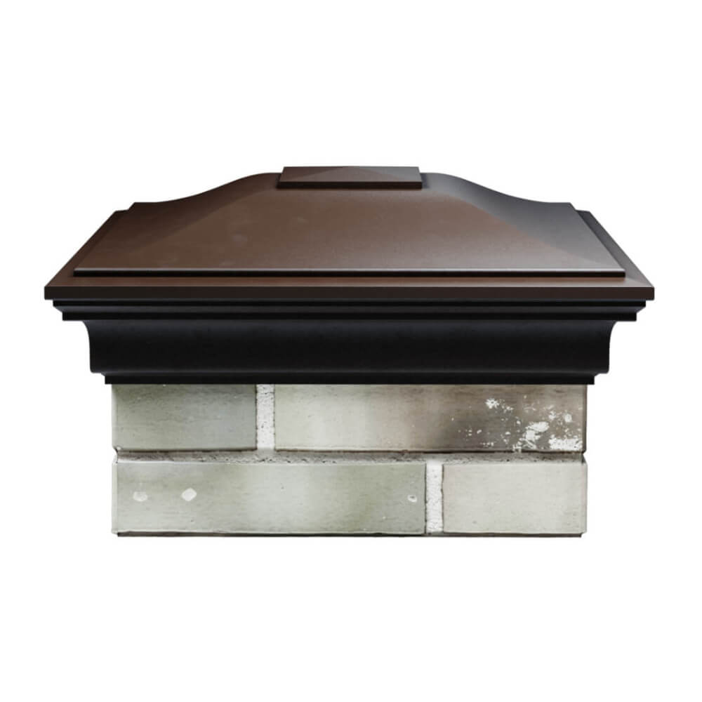 Колпак Zking Монблан Коричневый на столб 1.5х1.5 еврокирпича 0.7НФ (355х355мм) Слободской фото