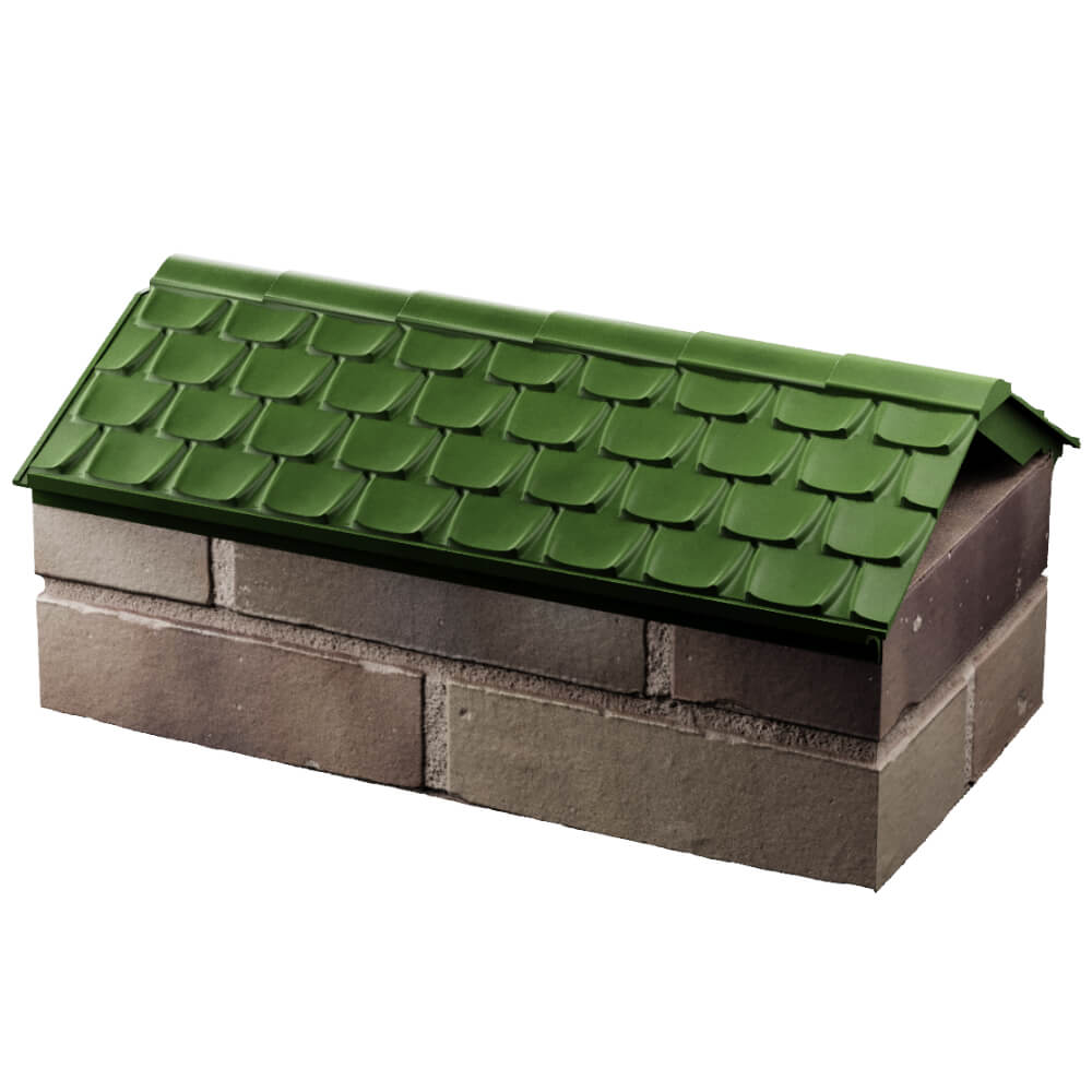 Парапет Zking Эльбрус Зеленый с посадкой на 1 кирпич (255мм) в Слободском фото
