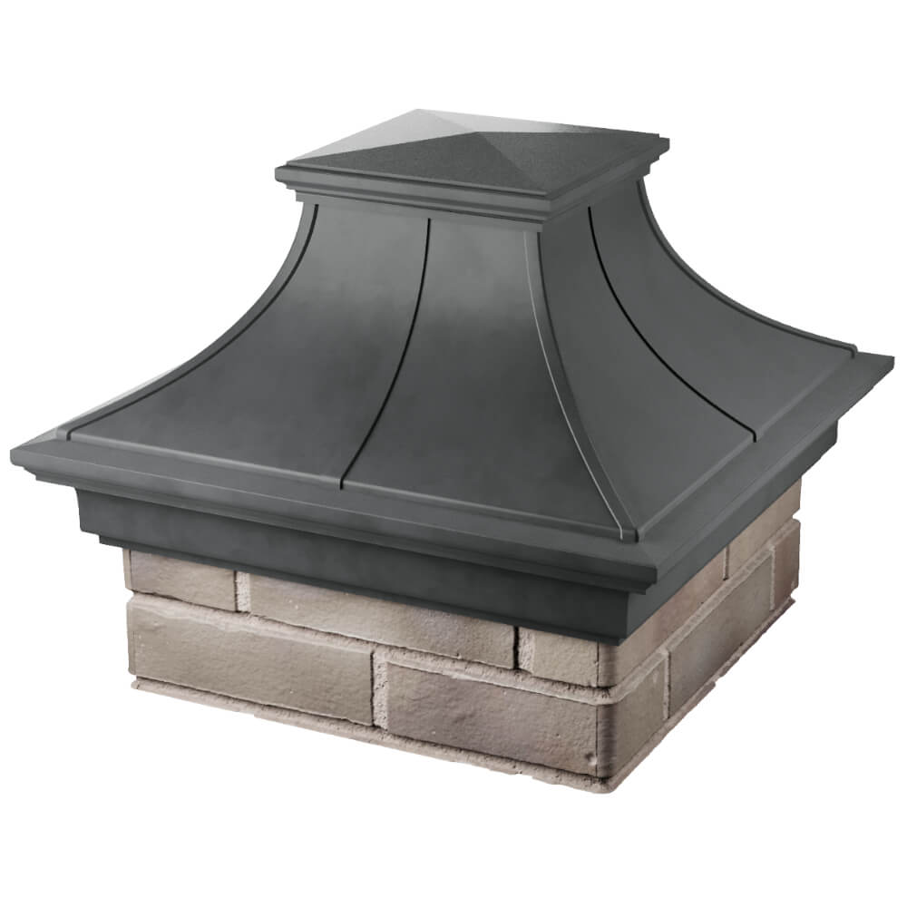 Колпак Zking Монблан Премиум Серый на столб 1.5х1.5 кирпича (385х385мм) в Слободском фото