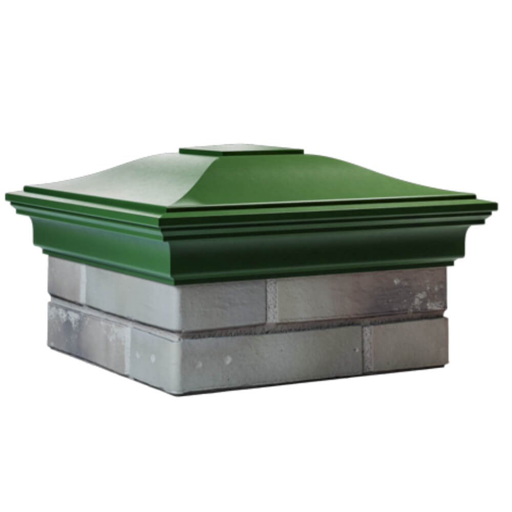 Колпак Zking Монблан Зеленый на столб 1.5х1.5 кирпича (385х385мм) в Слободском фото