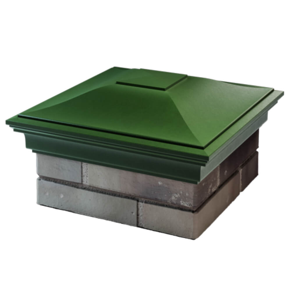 Колпак Zking Монблан Зеленый на столб 1.5х1.5 кирпича (385х385мм) в Слободском фото