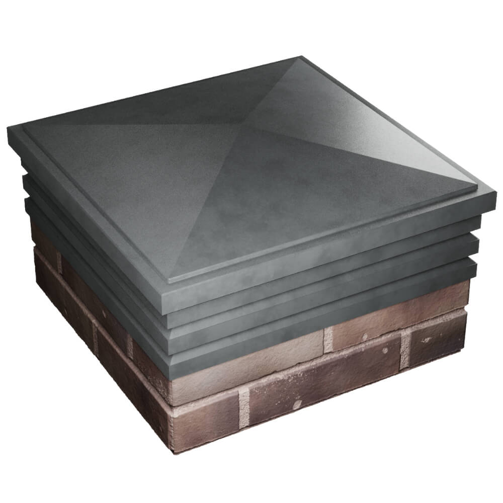 Колпак Zking Бона ХайТек Серый на столб 2х2 кирпича (513х513мм) в Слободском фото