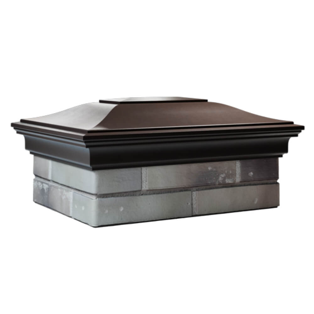 Колпак Zking Монблан Коричневый на столб 2х1.5 кирпича (515х385мм) в Слободском фото