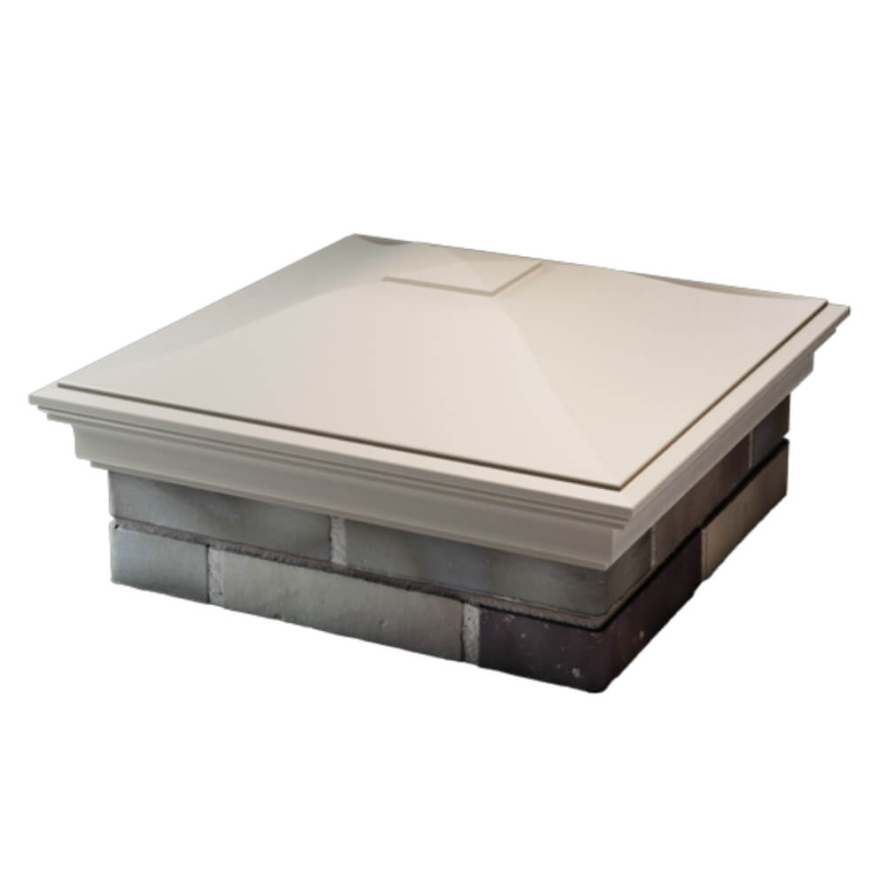 Колпак Zking Монблан Бежевый на столб 2х2 кирпича (515х515мм) в Слободском фото