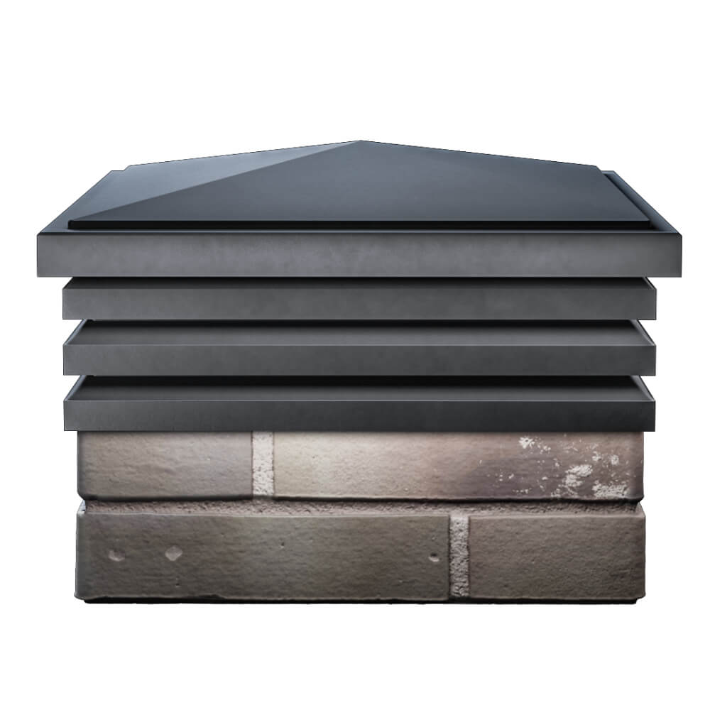 Колпак Zking Бона ХайТек Серый на столб 1.5х1.5 кирпича (385х385мм) Слободской фото