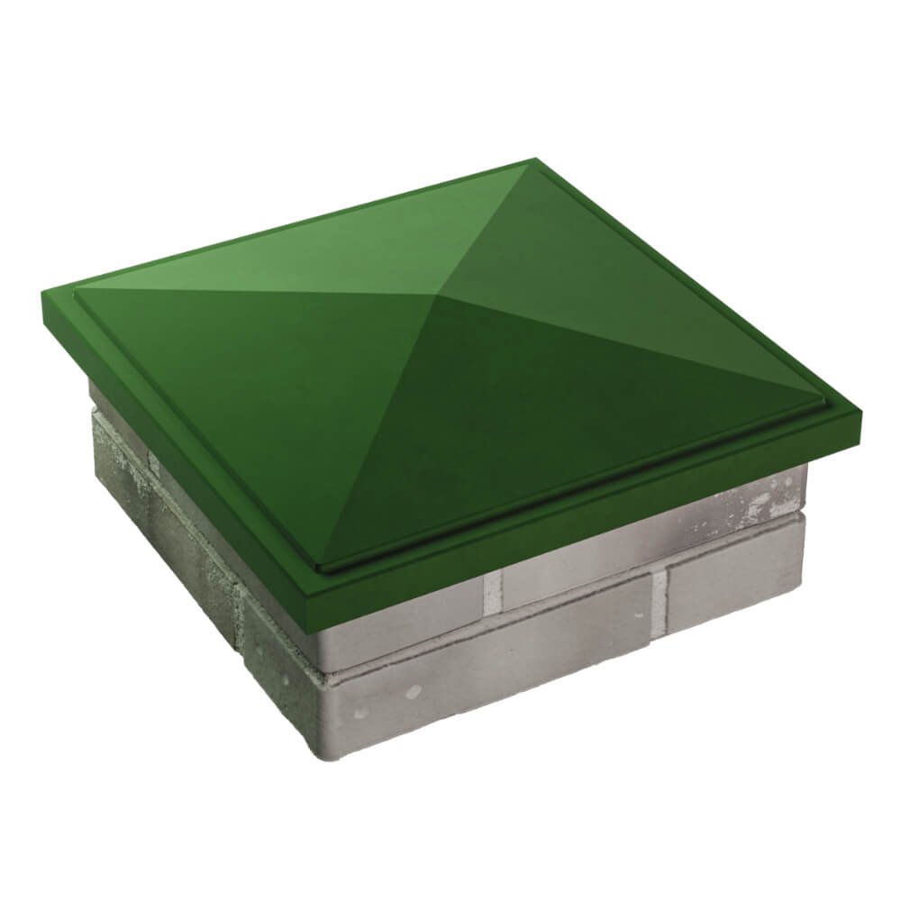 Колпак Zking БонаМоно Зеленый на столб 1.5х1.5 кирпича (385х385, 400х400мм) в Слободском фото