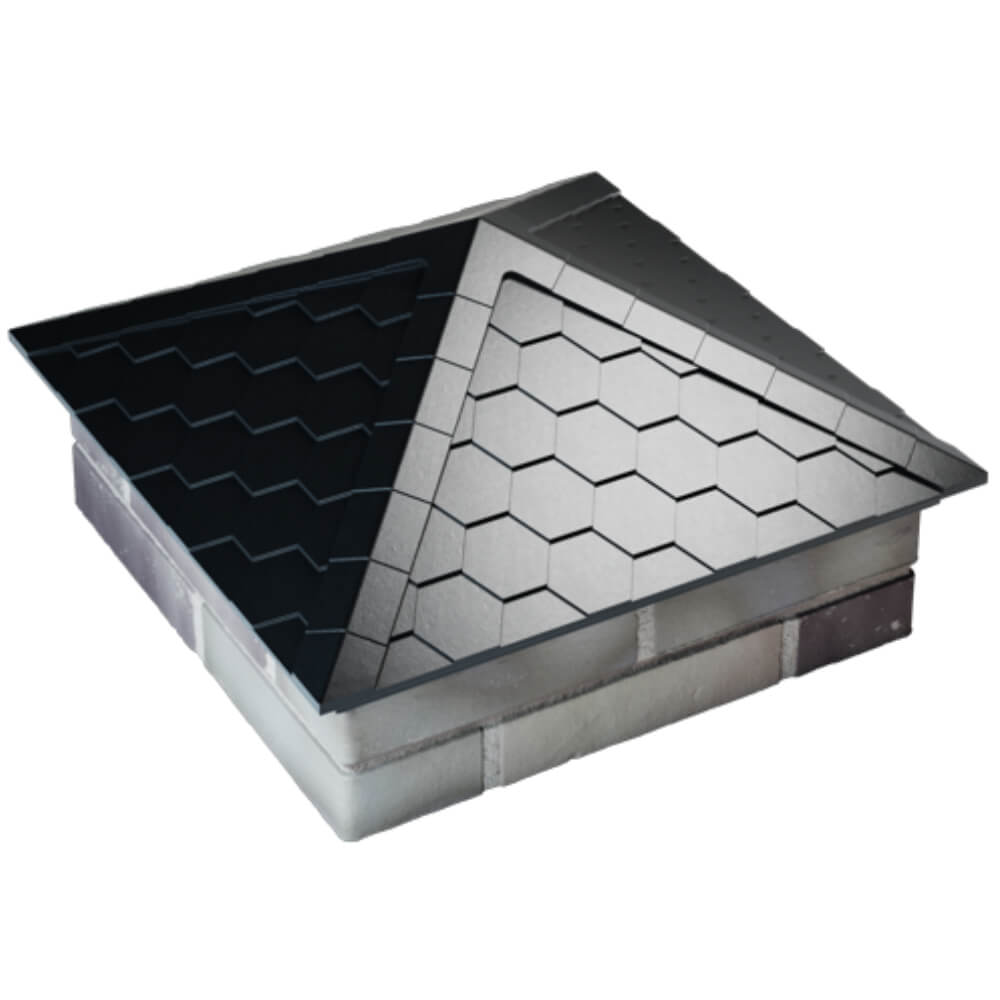 Колпак Zking Эверест Черный на столб 2х2 кирпича (535х535мм) Слободской фото