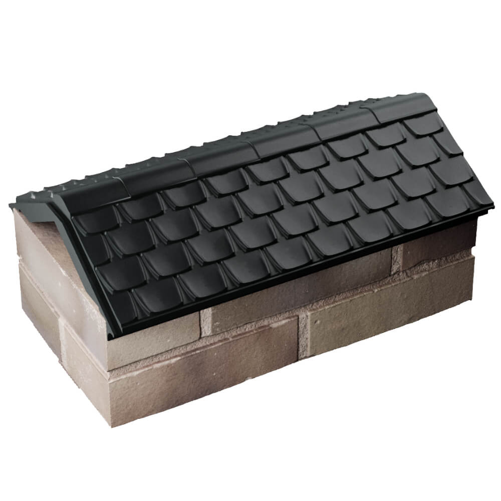 Парапет Zking Эльбрус Черный с посадкой на 1 кирпич (255мм) в Слободском фото