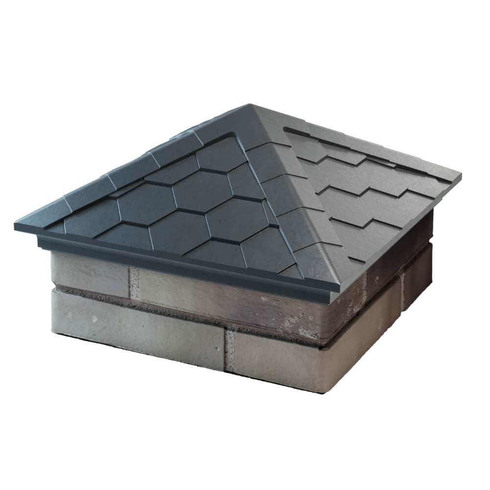 Колпак Zking Эверест Серый на столб 1.5х1.5 кирпича (390х390мм) в Слободском фото