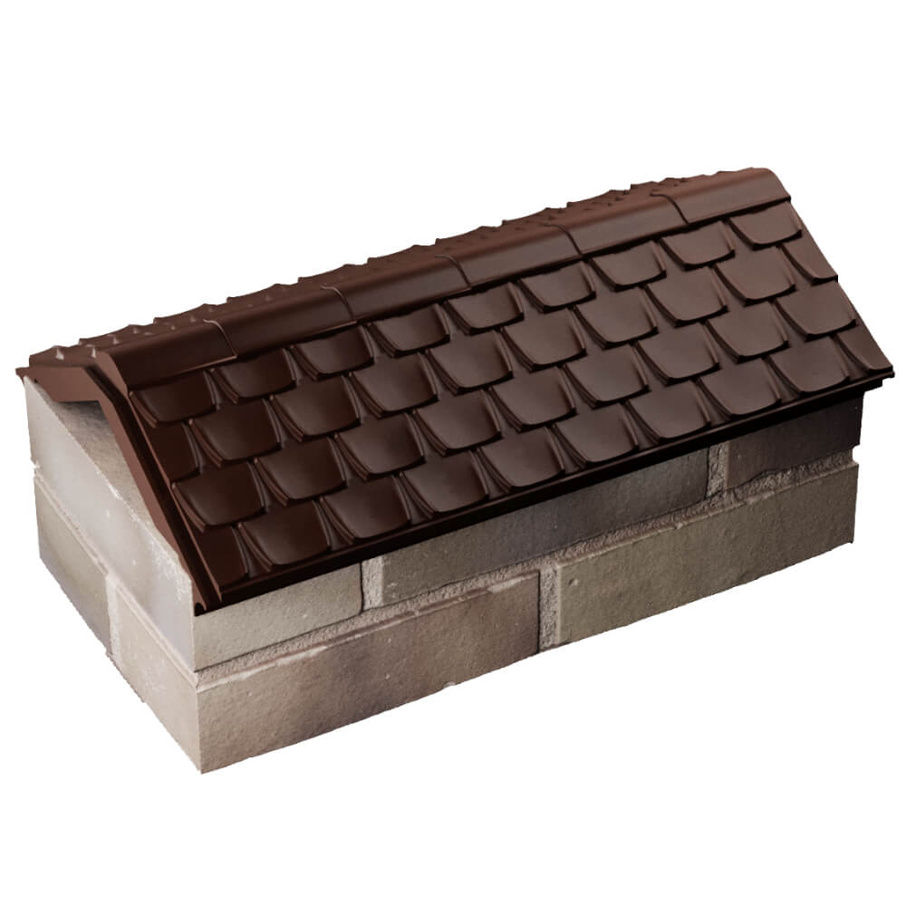 Парапет Zking Эльбрус Коричневый с посадкой на 1 кирпич (255мм) в Слободском фото