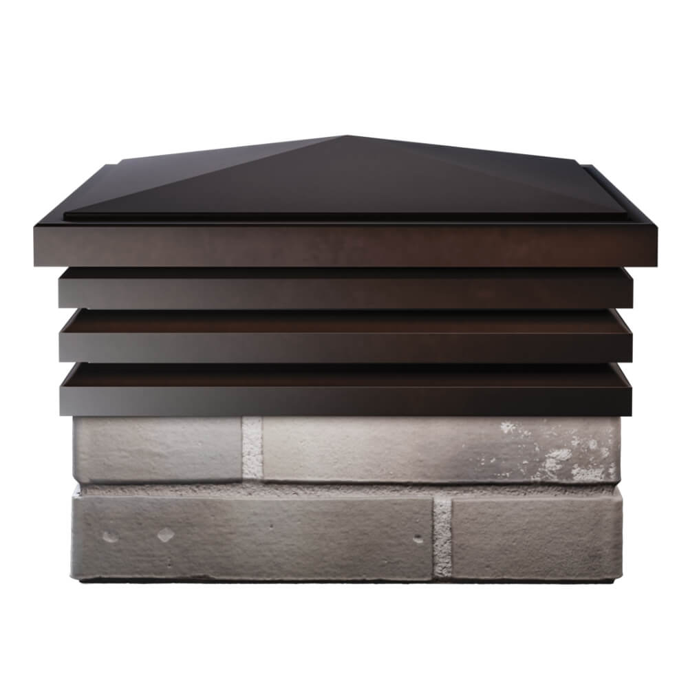 Колпак Zking Бона ХайТек Коричневый на столб 1.5х1.5 кирпича (385х385мм) Слободской фото