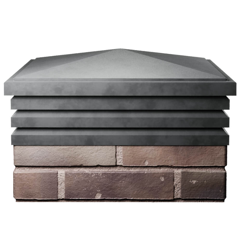 Колпак Zking Бона ХайТек Серый на столб 2х2 кирпича (513х513мм) Слободской фото