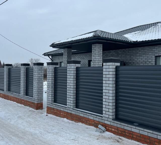 Колпак Zking Бона ХайТек Серый на столб 1.5х1.5 кирпича (385х385мм) в Слободском фото