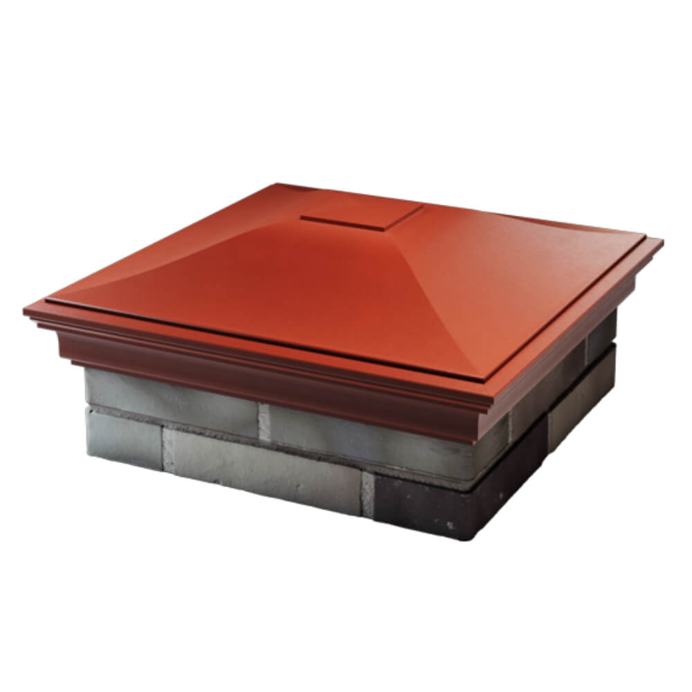 Колпак Zking Монблан Красный на столб 2х2 кирпича (515х515мм) в Слободском фото