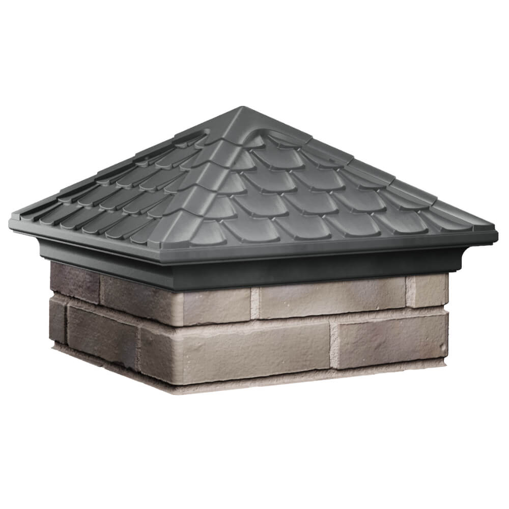 Колпак Zking Эльбрус Серый на столб 1.5х1.5 кирпича (385х385мм) в Слободском фото