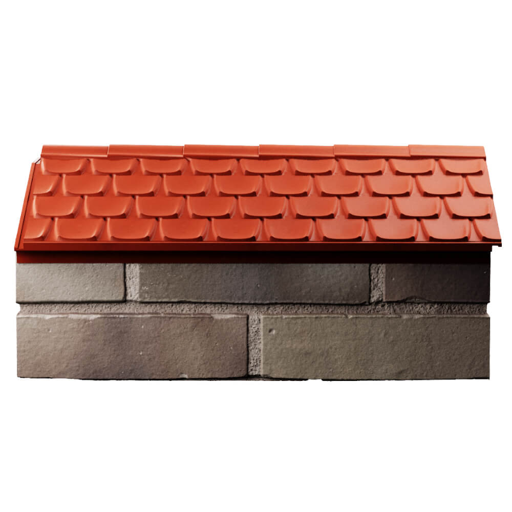 Парапет Zking Эльбрус Красный с посадкой на 1 кирпич (255мм) в Слободском фото