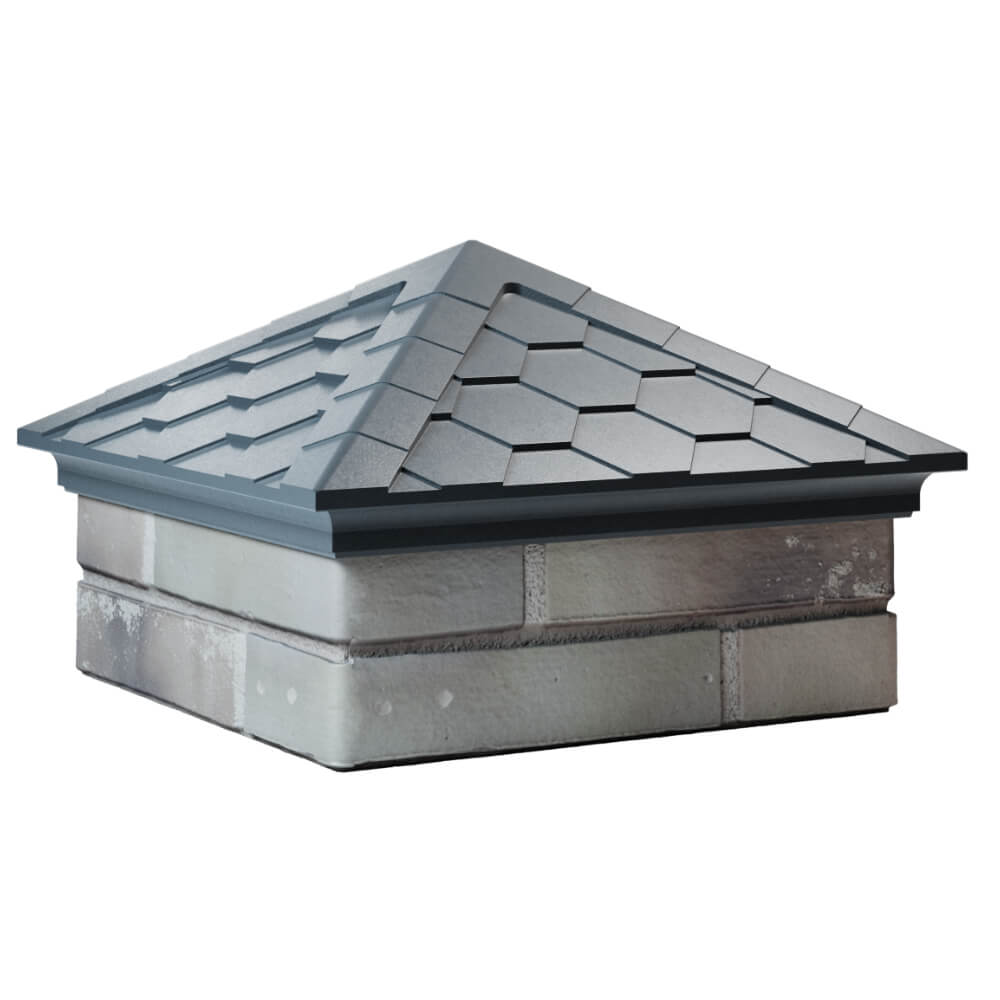 Колпак Zking Эверест Серый на столб 1.5х1.5 кирпича (390х390мм) в Слободском фото