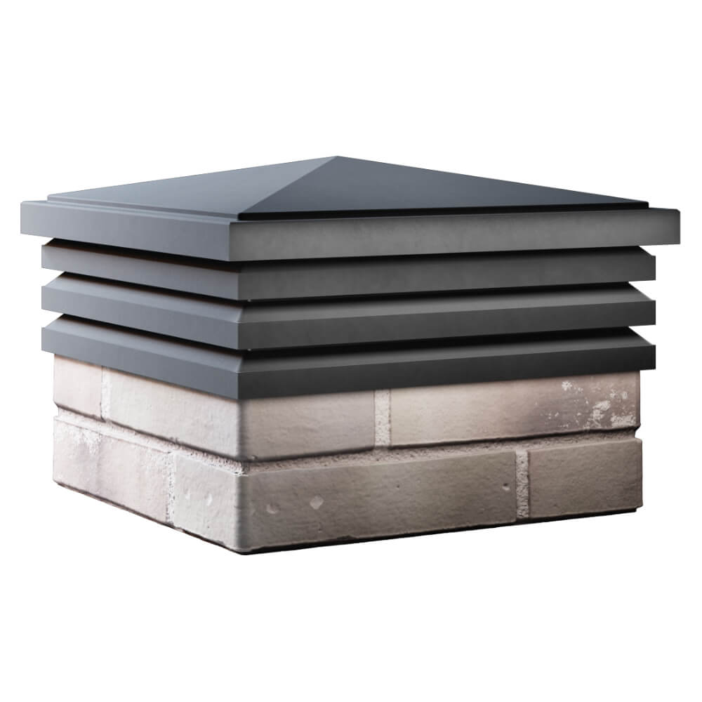 Колпак Zking Бона ХайТек Серый на столб 1.5х1.5 кирпича (385х385мм) в Слободском фото