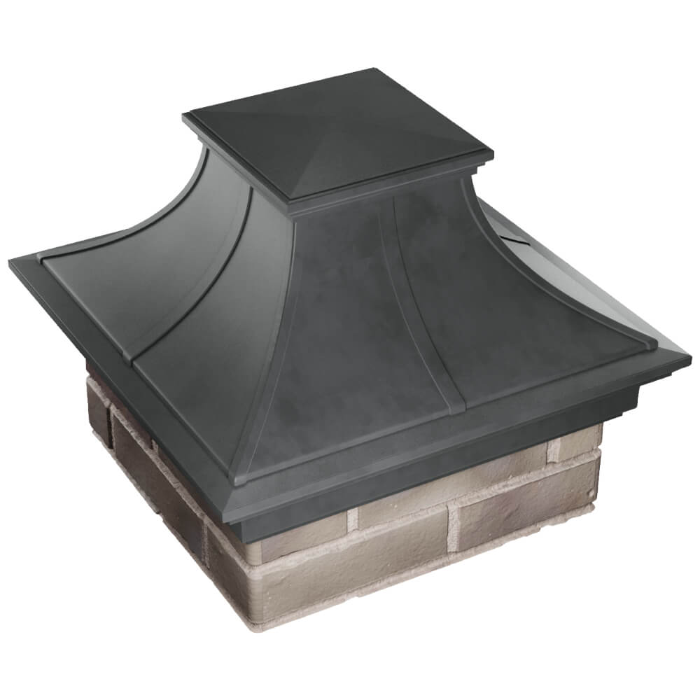 Колпак Zking Монблан Премиум Серый на столб 1.5х1.5 кирпича (385х385мм) в Слободском фото