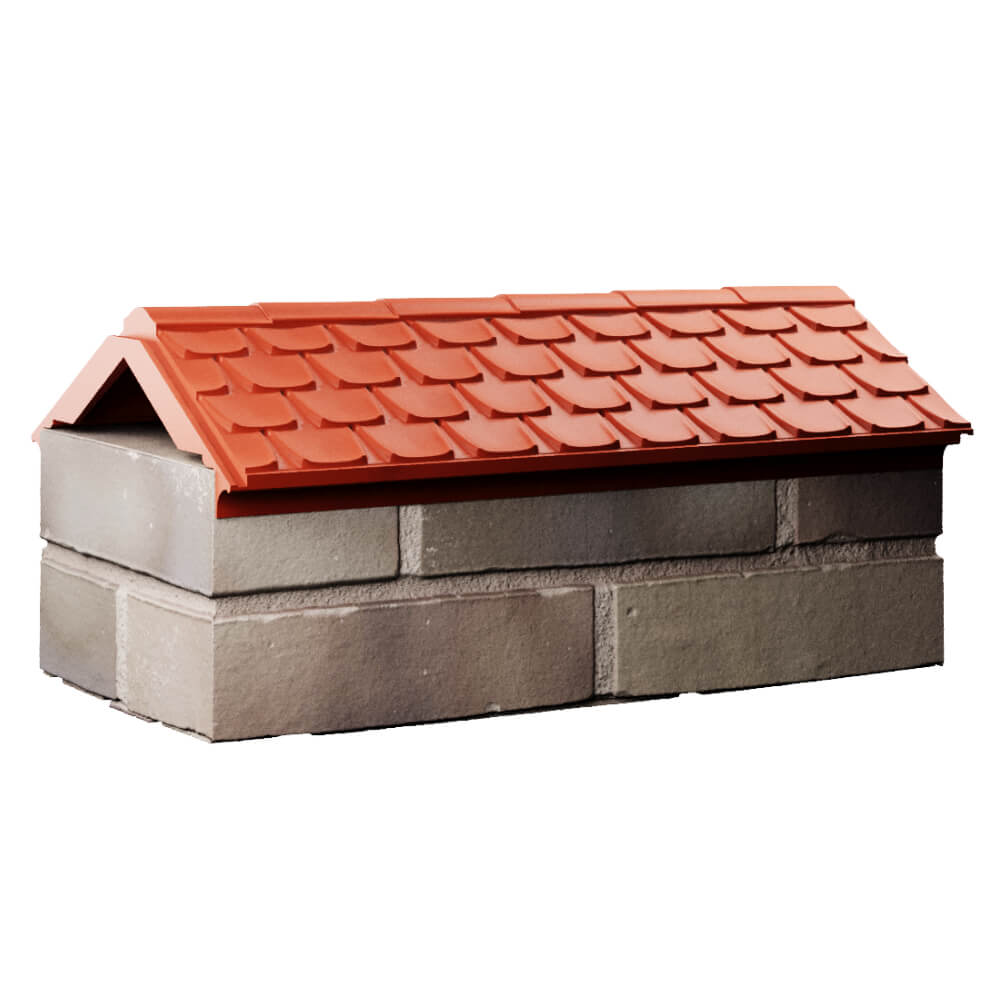 Парапет Zking Эльбрус Красный с посадкой на 1 кирпич (255мм) Слободской фото