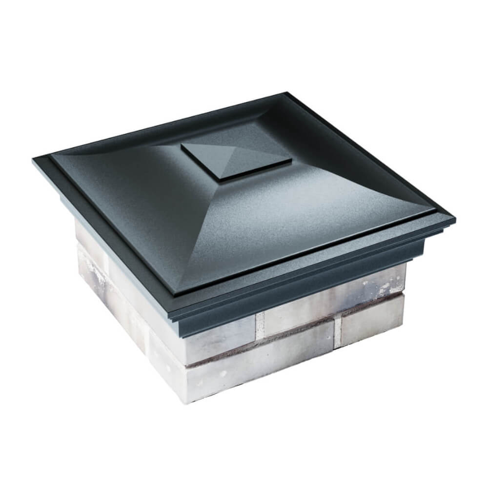 Колпак Zking Монблан Черный на столб 1.5х1.5 еврокирпича 0.7НФ (355х355мм) в Слободском фото