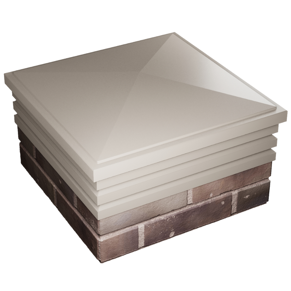 Колпак Zking Бона ХайТек Бежевый на столб 2х2 кирпича (513х513мм) в Слободском фото