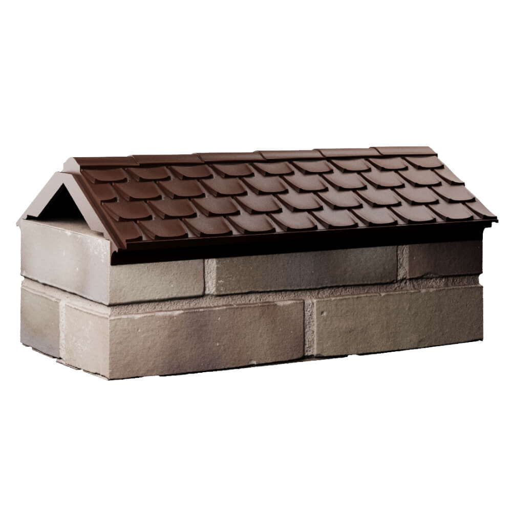 Парапет Zking Эльбрус Коричневый с посадкой на 1 кирпич (255мм) Слободской фото