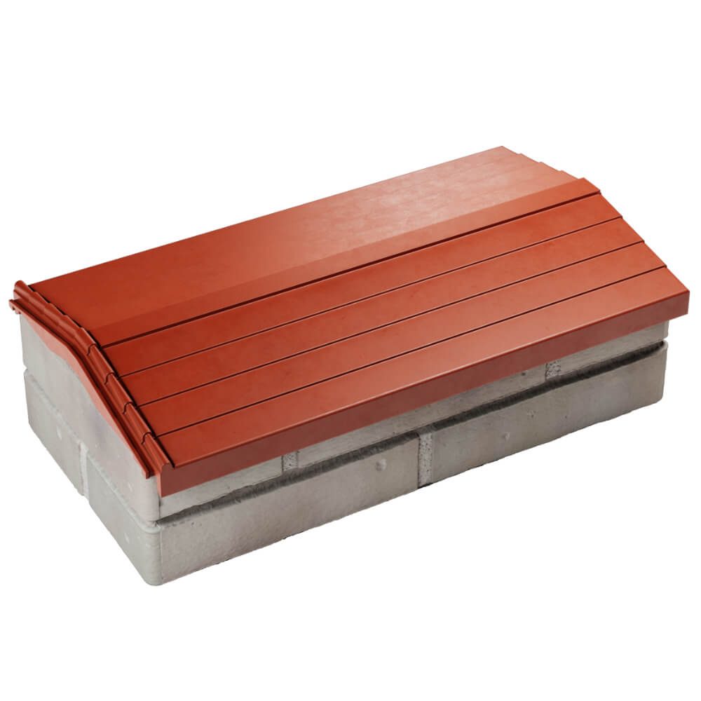 Парапет Zking Бона ХайТек Красный с посадкой на 1 кирпич (200/225/255мм) в Слободском фото